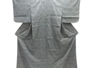 花唐草模様織り出し本場結城紬100亀甲着物(石下)